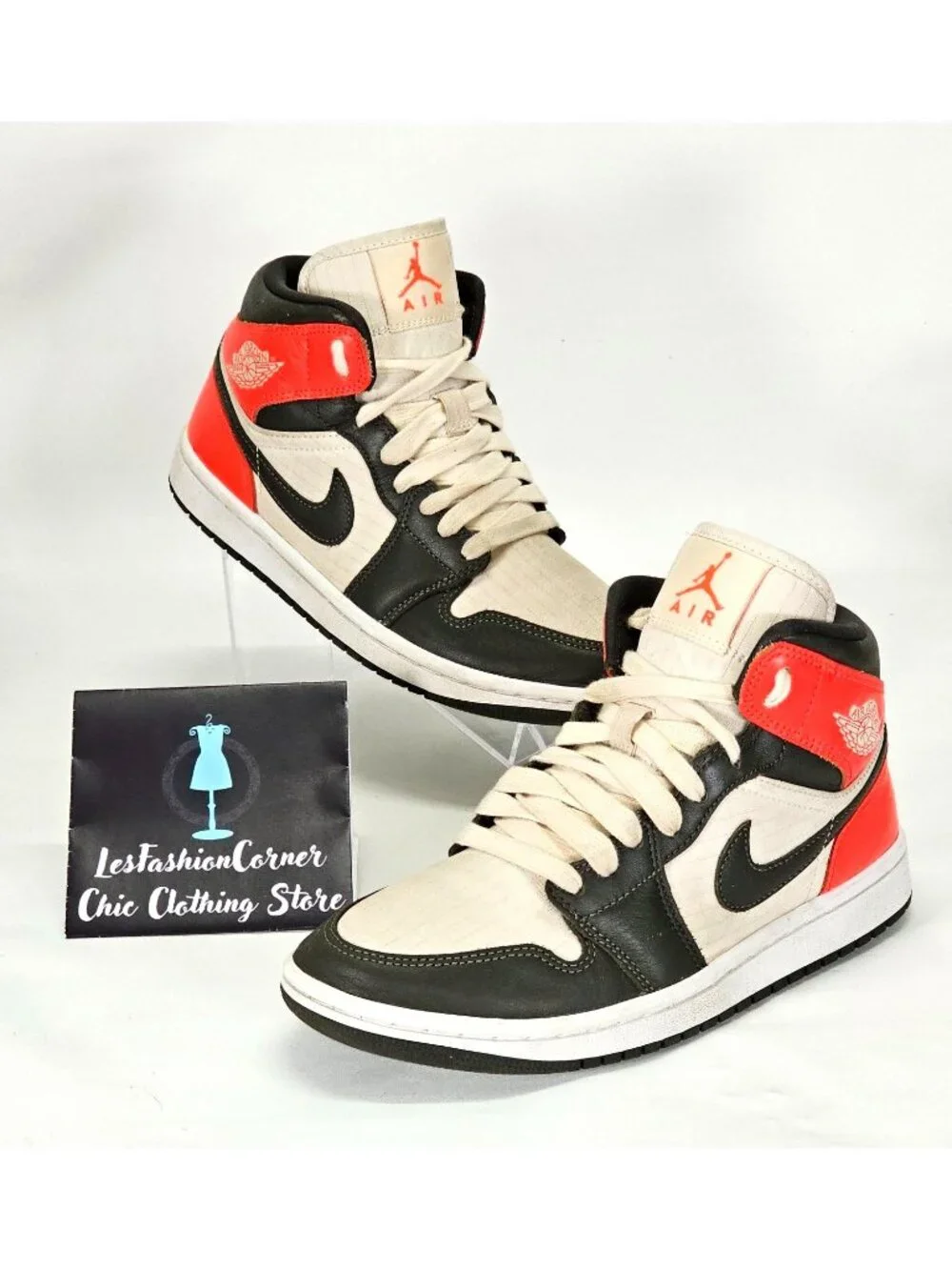 Nike Air Jordan 1 Mid SE Light Orewood Brown Sneakers Leather Size 6.5 Young 010 - Picture 6 of 16